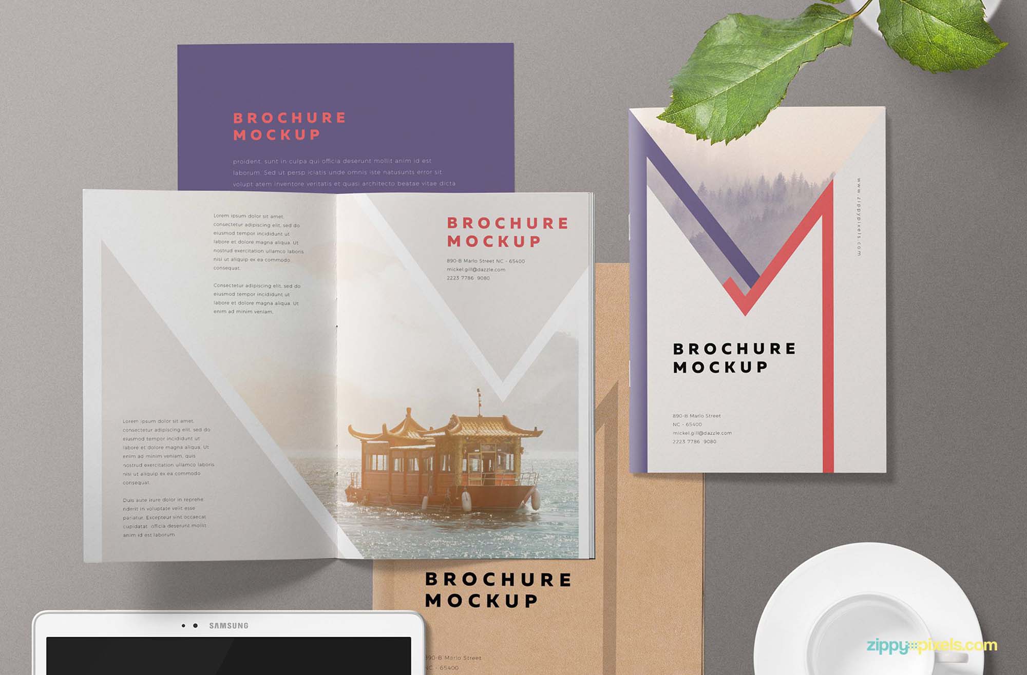 A5 Brochure Mockup