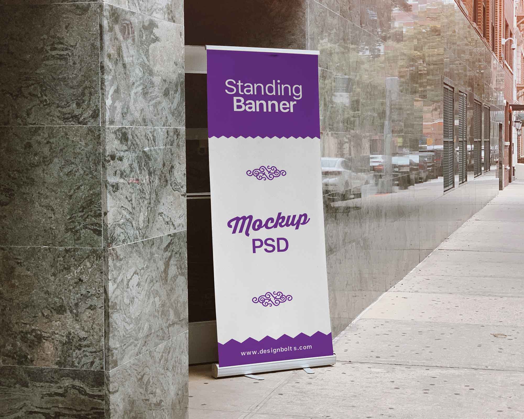 Outdoor Standing Banner Mockup