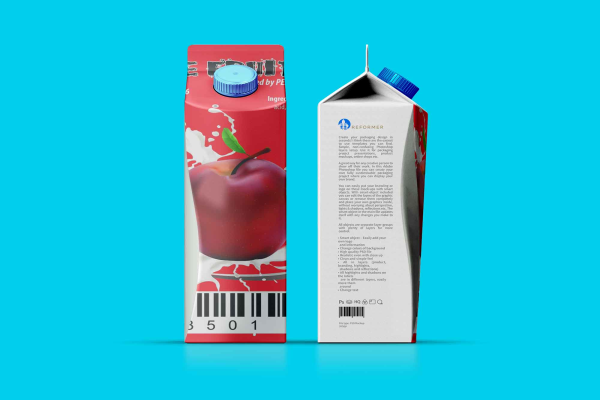 Carton Juice Box Mockup