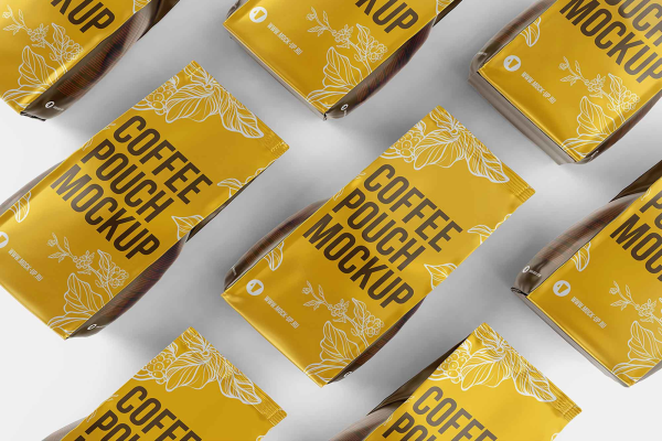 Aluminum Coffee Packaging Mockup