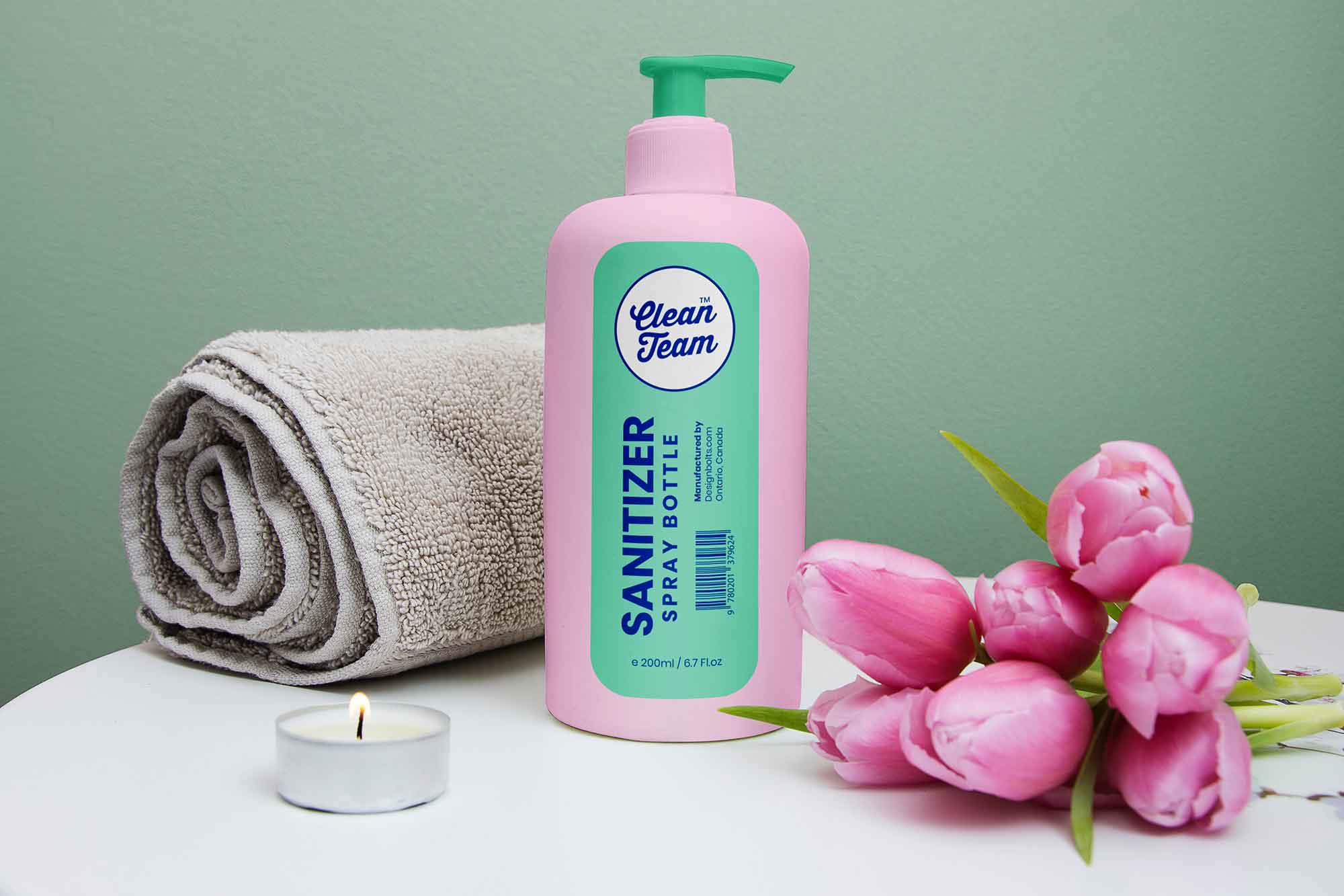 Hand Sanitizer Bottle Mockup
