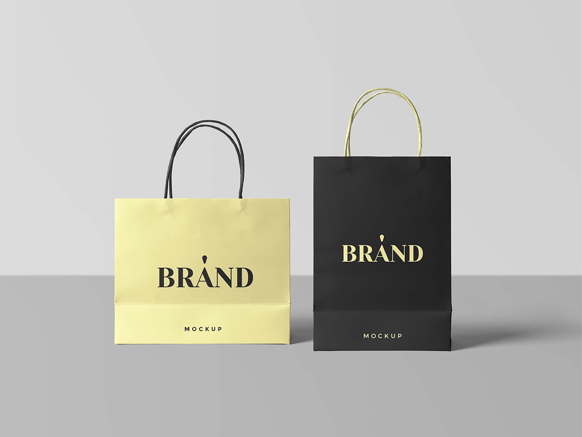 Paper Shopping Bags Mockup