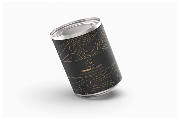 Tilted Tin Can Mockup