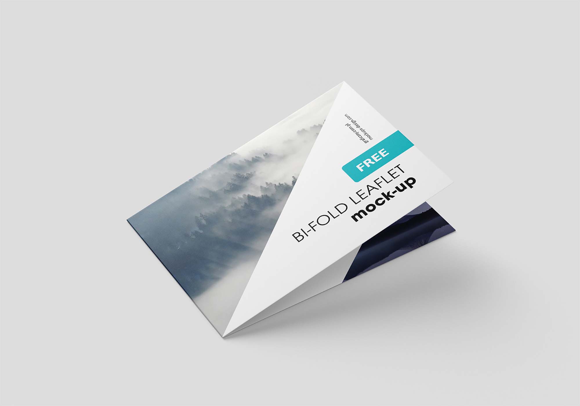 Horizontal Bi-Fold Leaflet Mockup