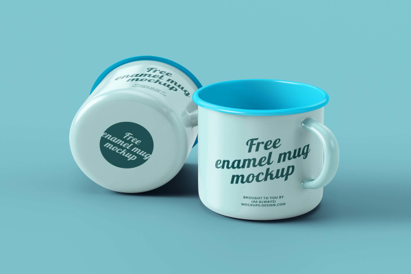 Front Enamel Mug Mockup