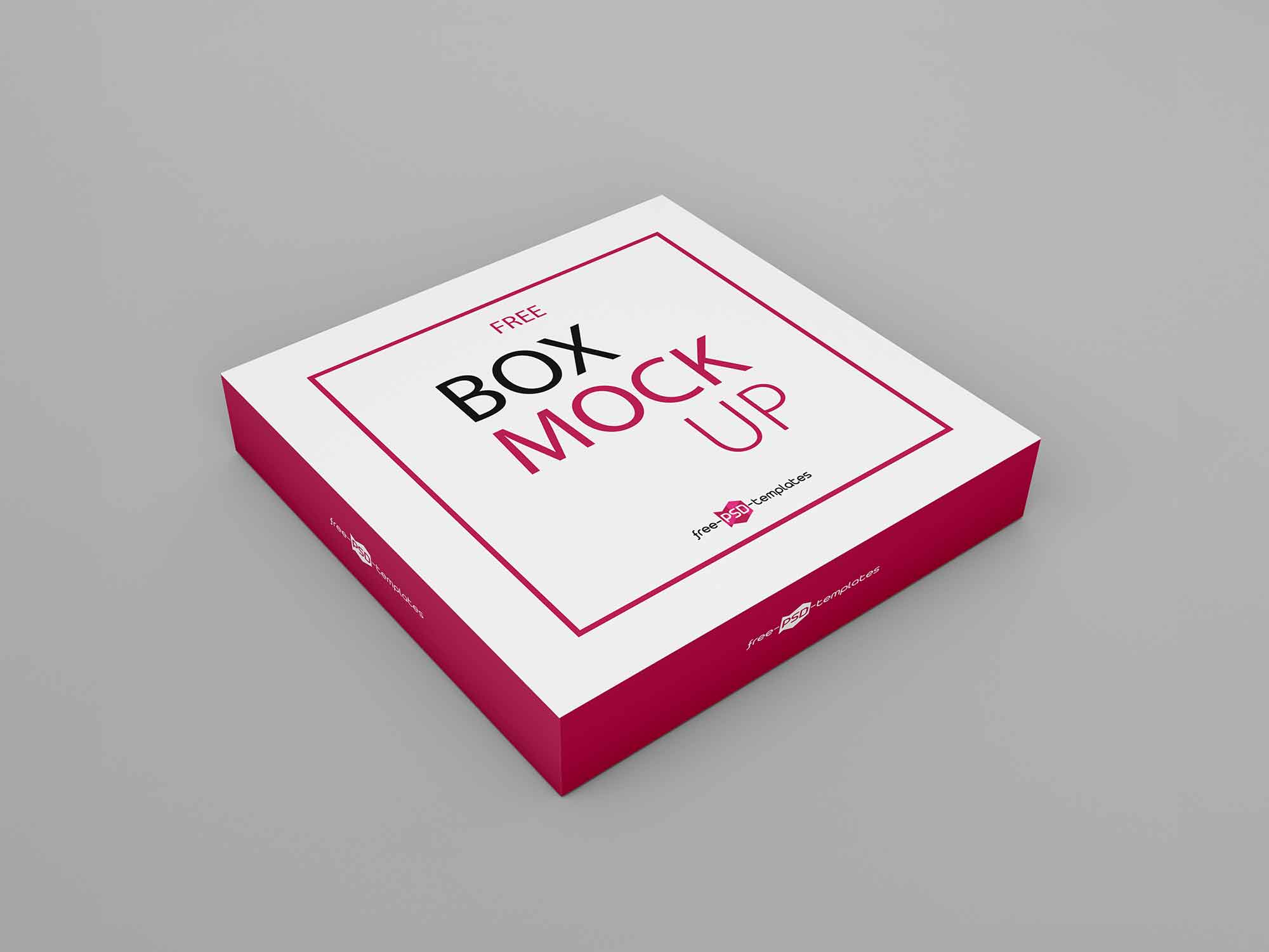 Thin Square Box Mockup
