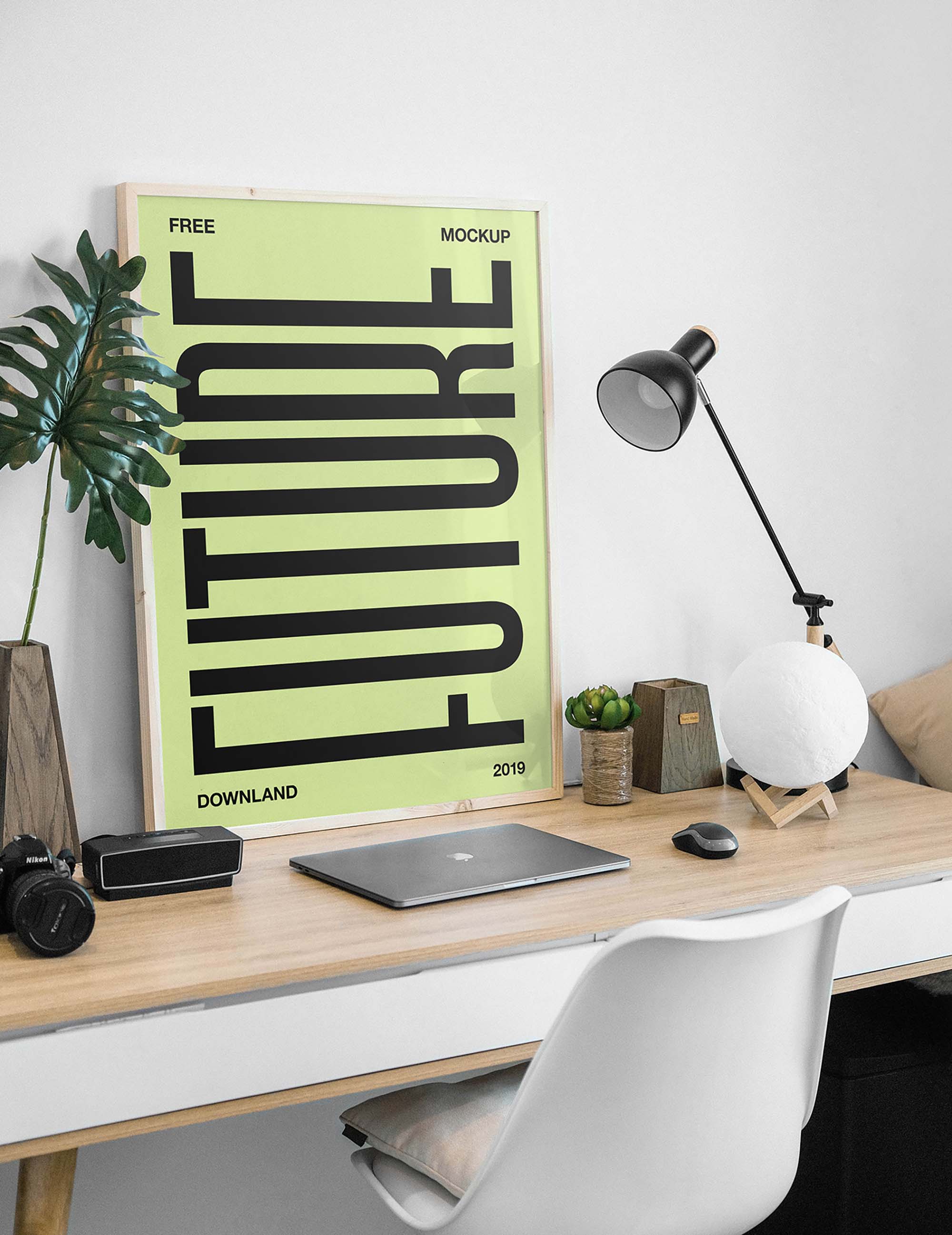 Picture Frame on Desk Mockup