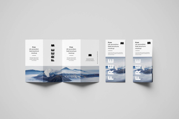 Accordion Brochure Mockup