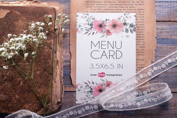 Menu Card Mockup