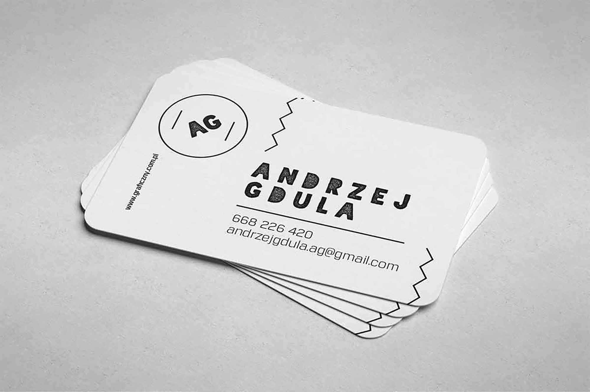 Rounded Business Cards Mockup