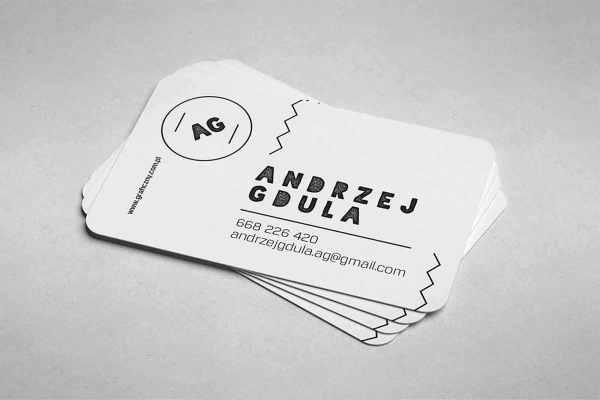 Rounded Business Cards Mockup
