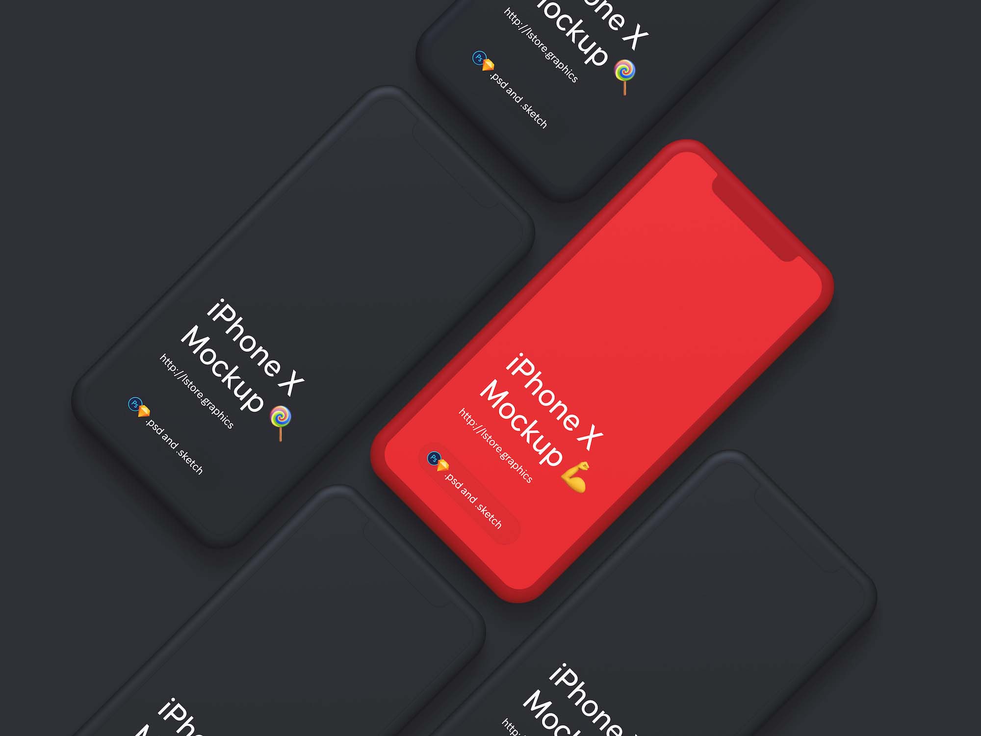 Simple iPhone X Mockups