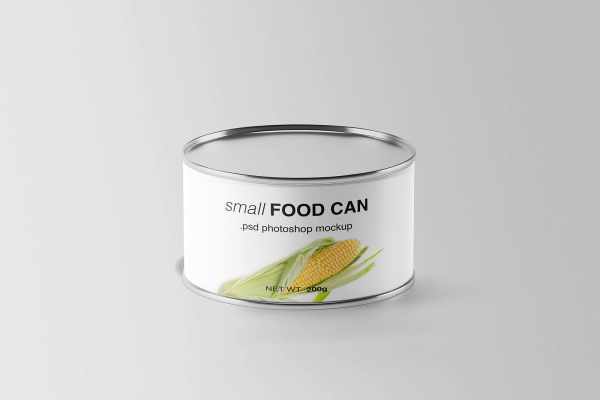 Small Food Can Mockup