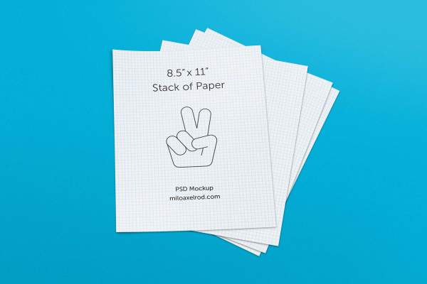Stack of Paper Mockup