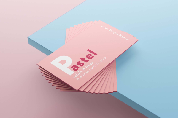 Stacks of Business Cards Mockup