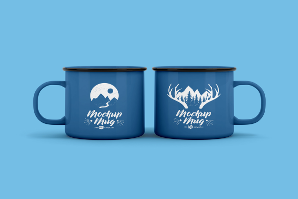 Enamel Mugs Mockup