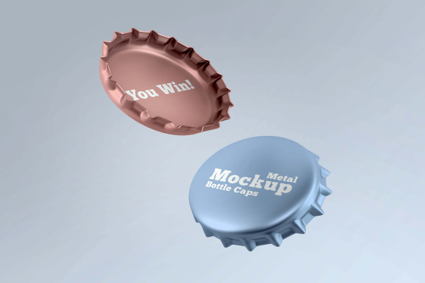 2 Metal Caps Mockups