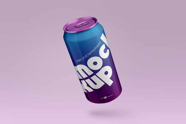 Glossy Aluminum Can Mockups