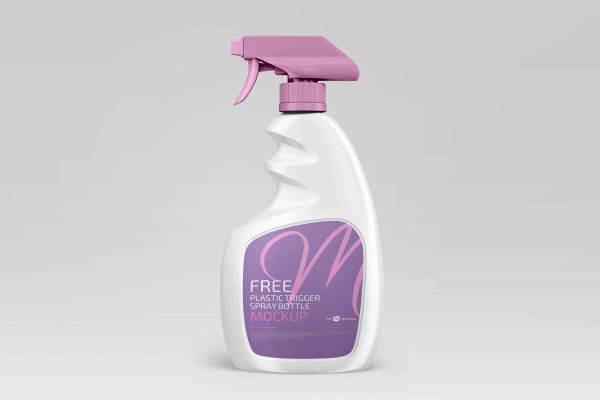 Plastic Trigger Spray Bottle Mockup