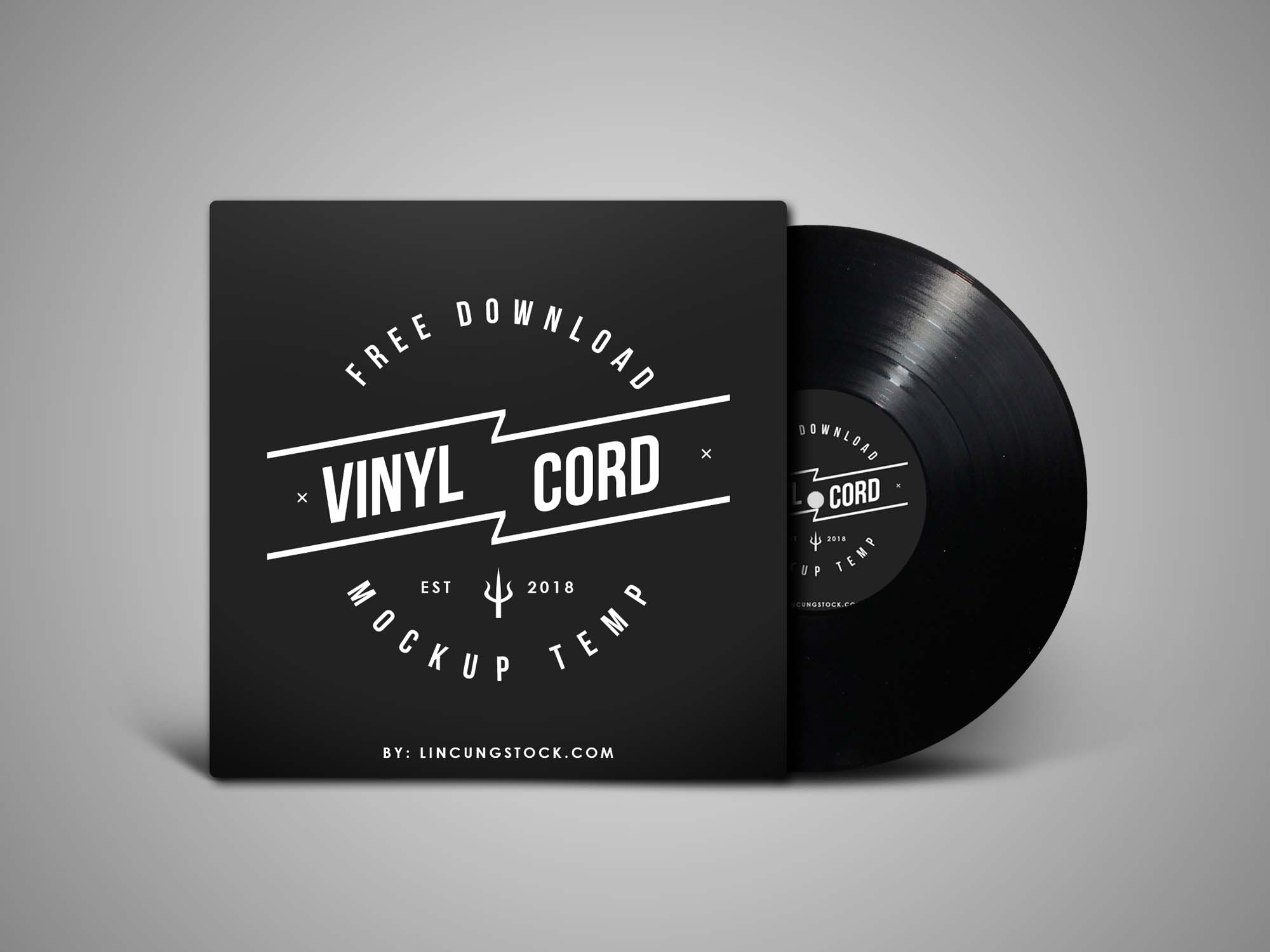 Simple Vinyl Record Mockup
