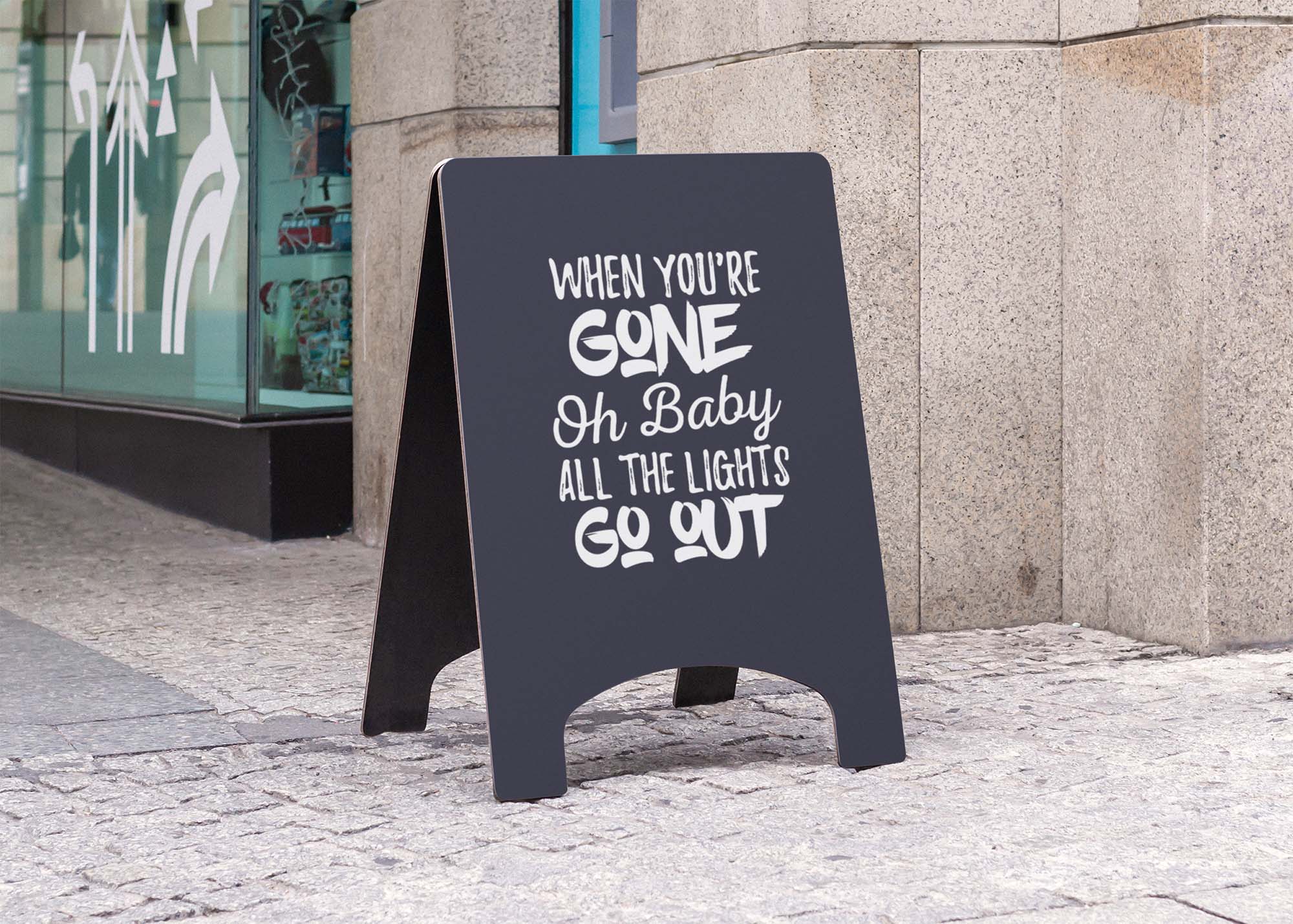 Roadside Chalkboard Mockup
