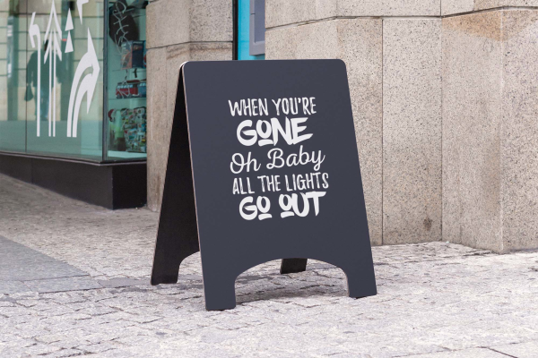 Roadside Chalkboard Mockup