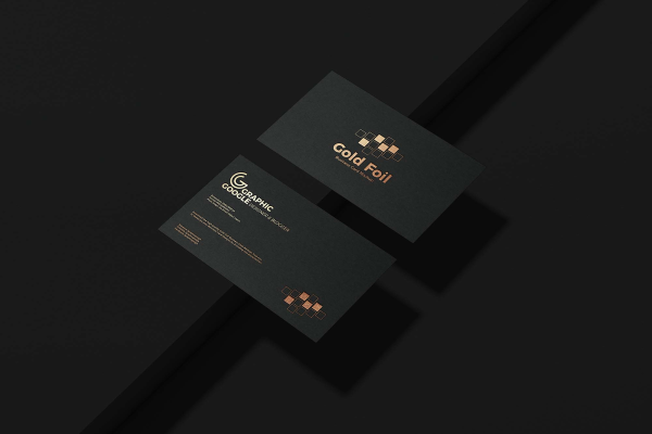 Gold Foil Business Card Mockup
