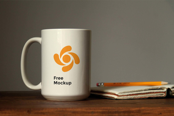 Mug on Table Mockup