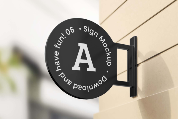 Exterior Logo Sign Mockup