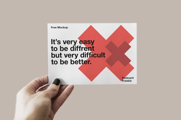 New Postcard Mockup in Hand