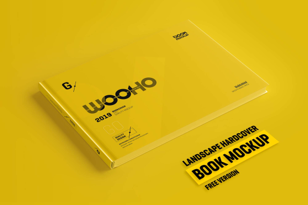 Landscape Hardcover Book Mockup