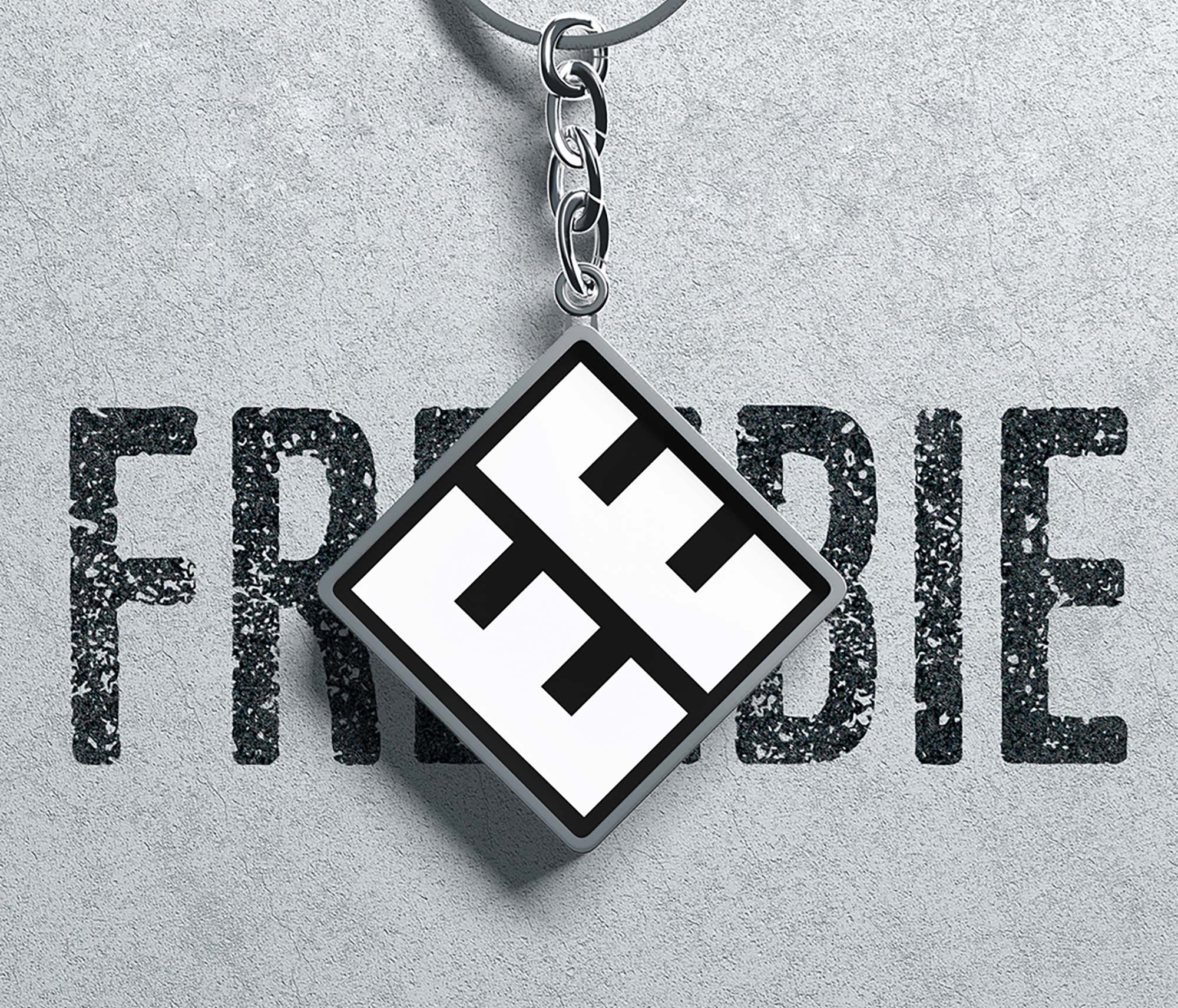 Rhombus Keychain Mockup