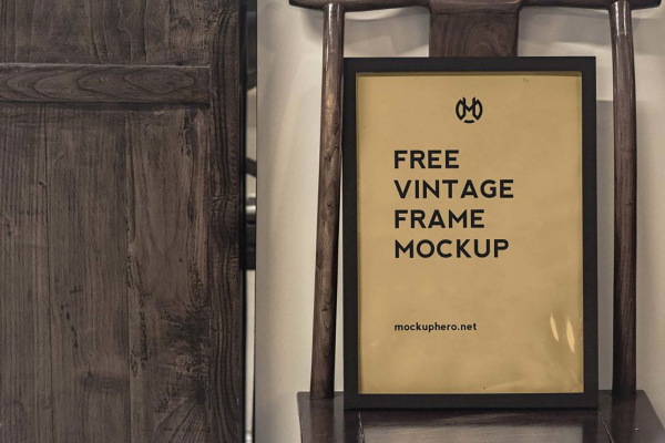 Vintage Poster Frame Mockup