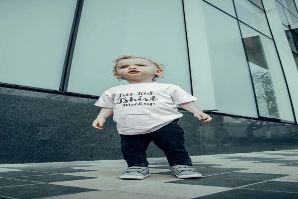Young Kid T-shirt Mockup