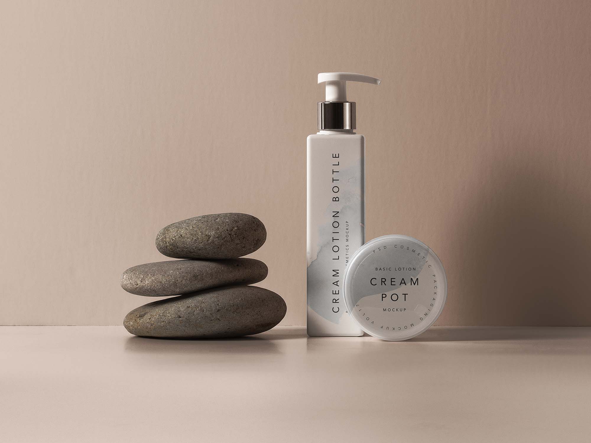 Lotion Bottle Cosmetic Mockup