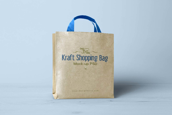 Kraft Paper Shopping Bag Mockup