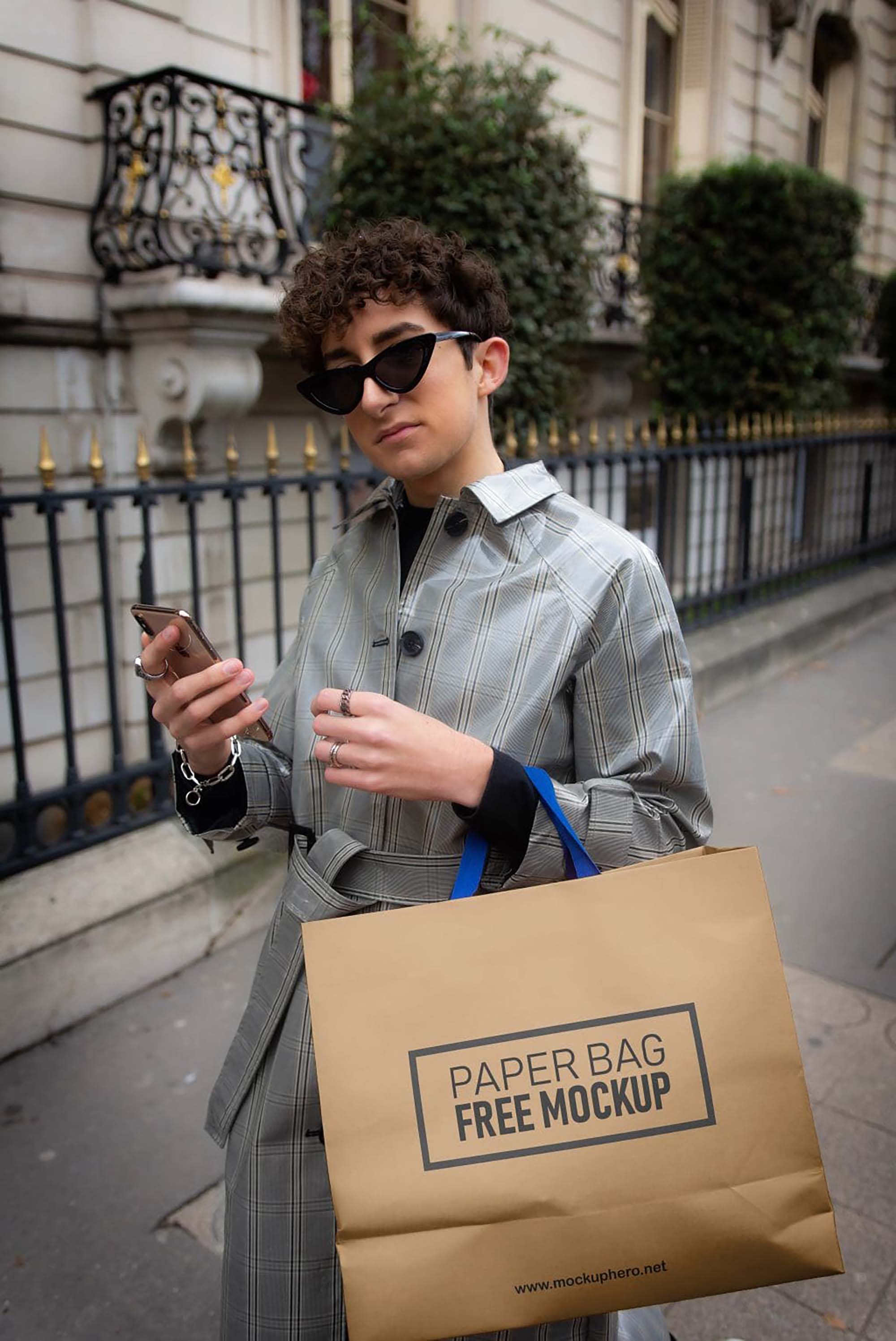 Realistic Paper Bag Mockup