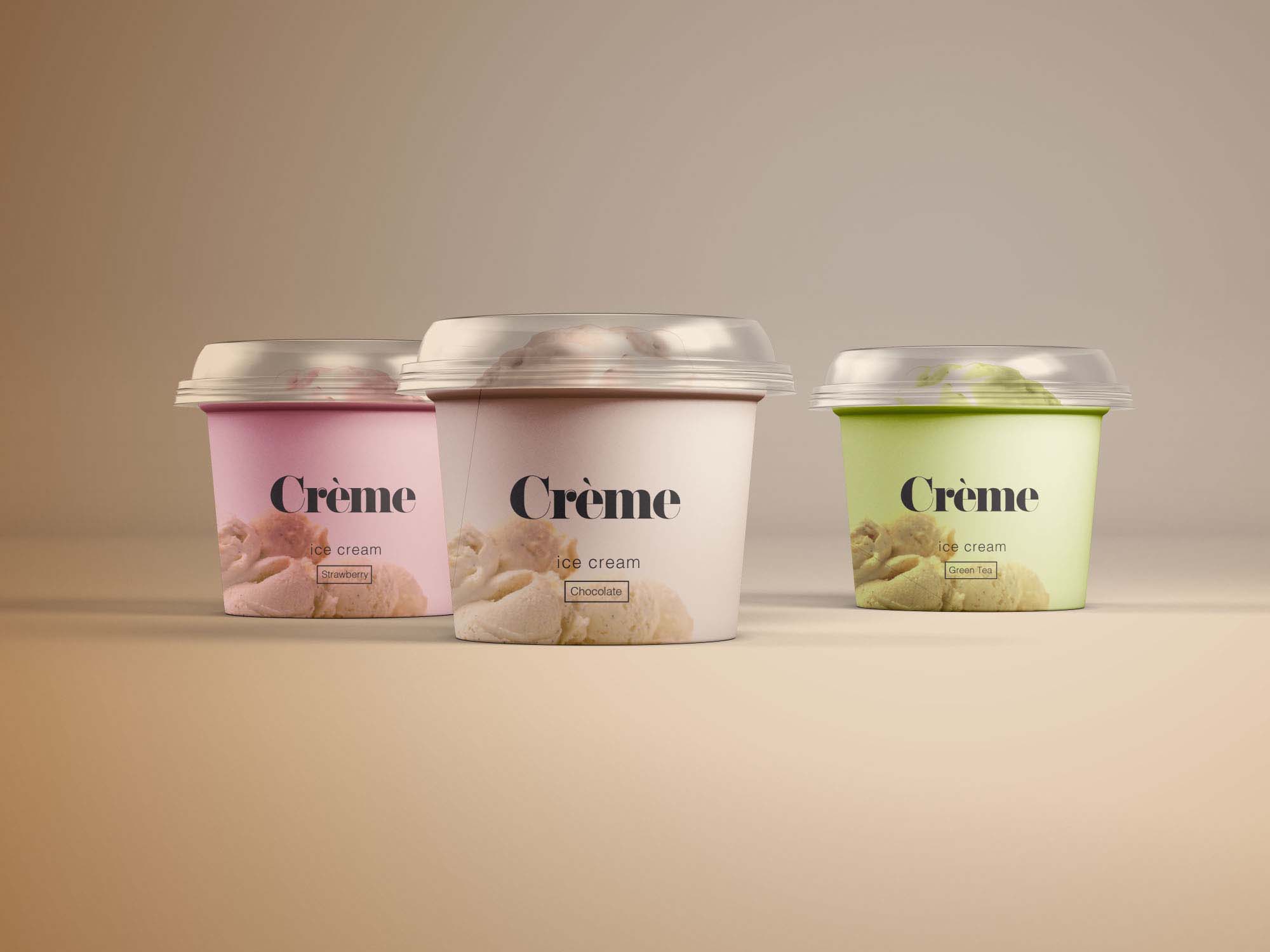 Mini Ice Cream Cup Mockups