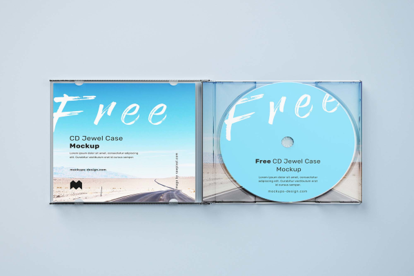 Top CD Jewel Case Mockup