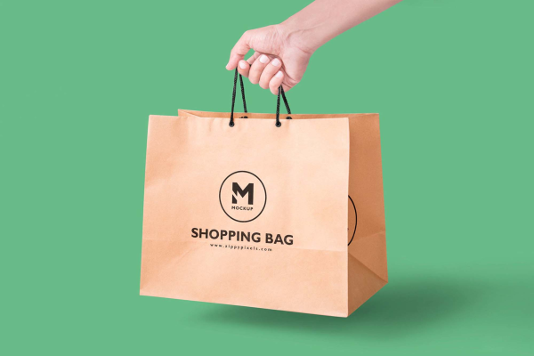 New Handheld Paper Bag Mockup