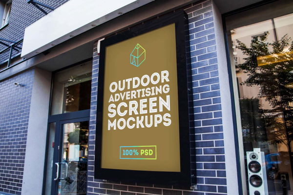 Top Outdoor Advertising Mockup