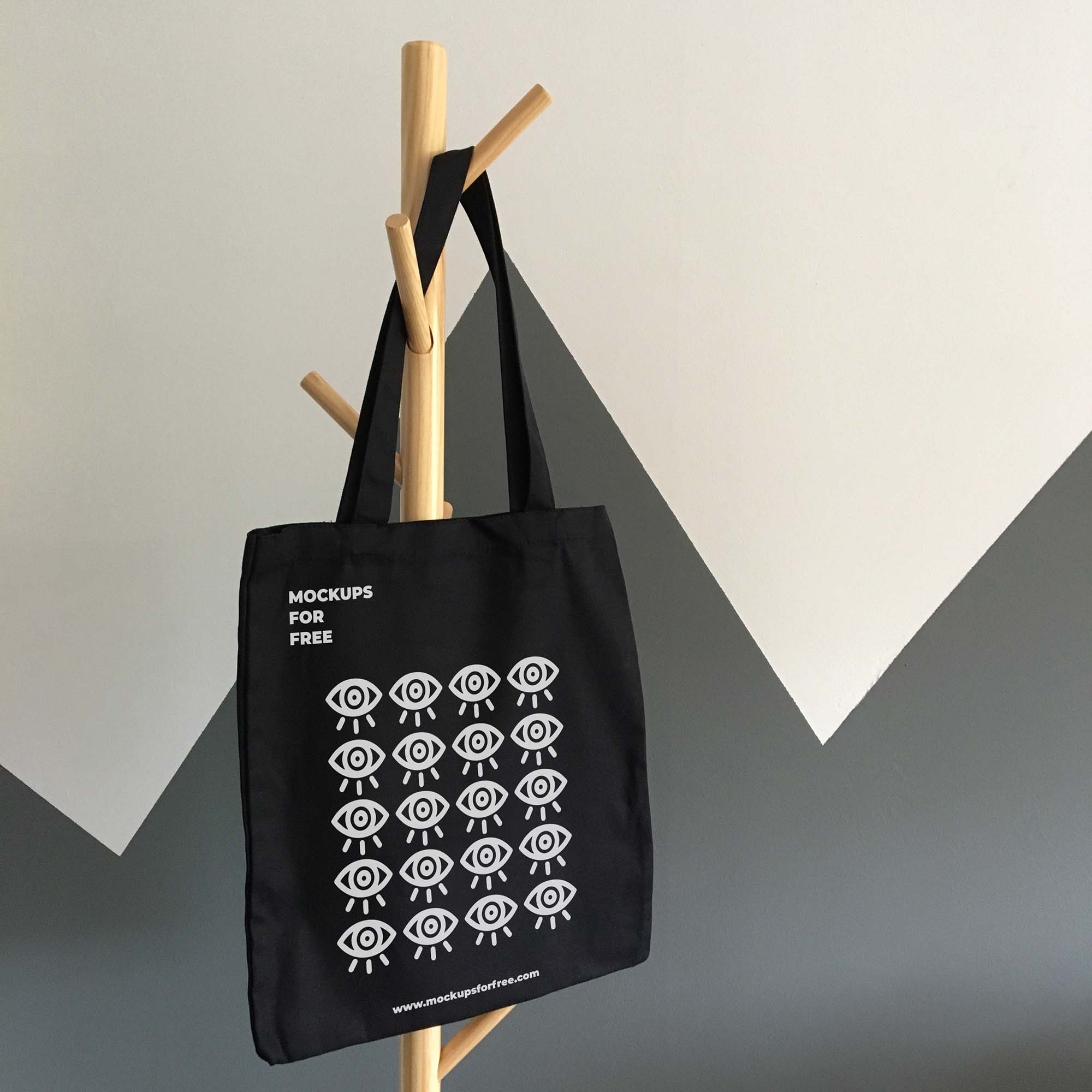 New Black Tote Bag Mockup