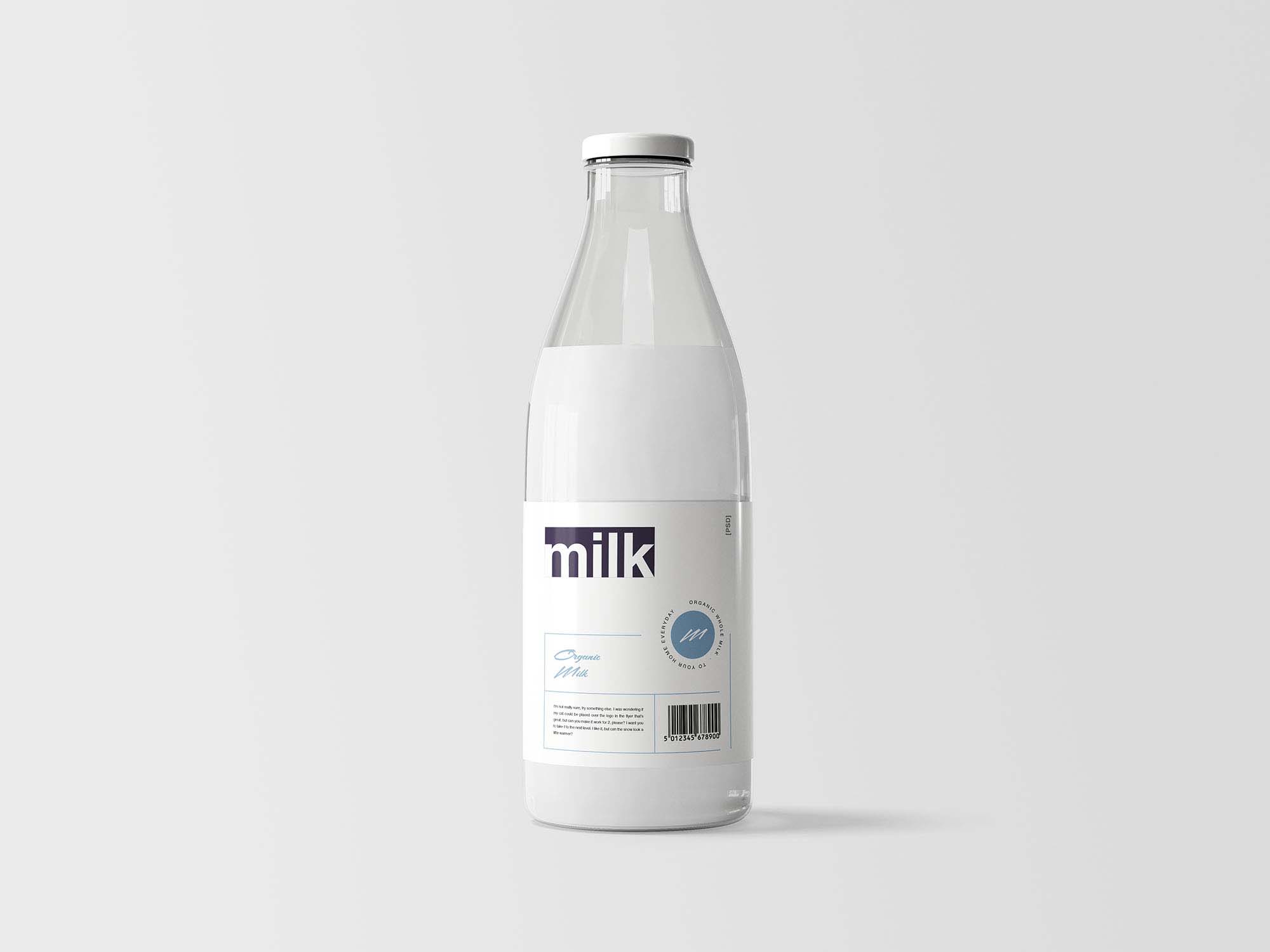 Milk Bottle Mockup