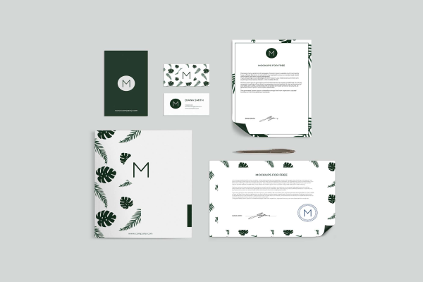 Beautiful Stationary Set Mockup