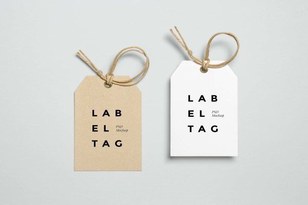 Stylish Label Tag Mockup