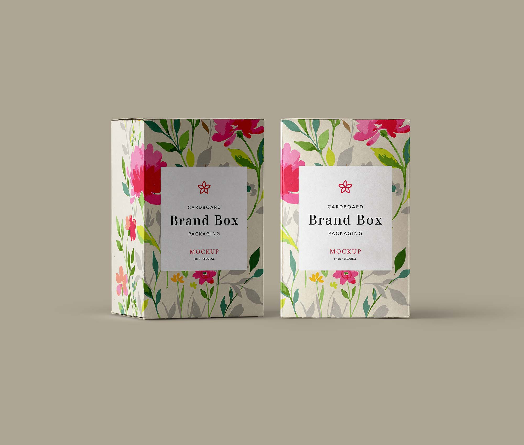 Girls Cardboard Packaging Mockup