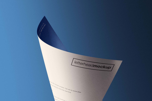 New Curled A4 Letterhead Mockup