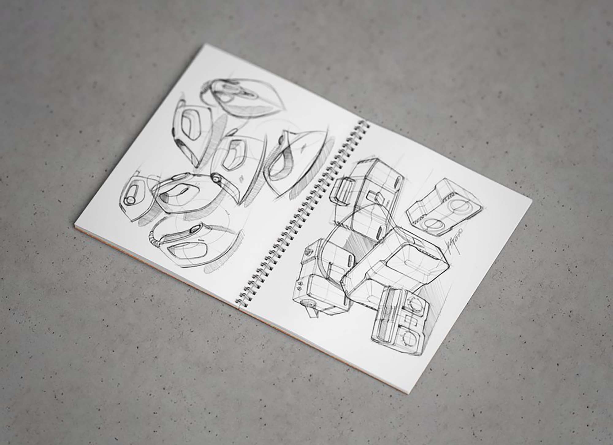 Open Stylish Sketchbook Mockup