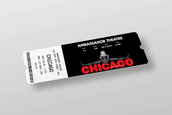 Dark Ticket Mockup