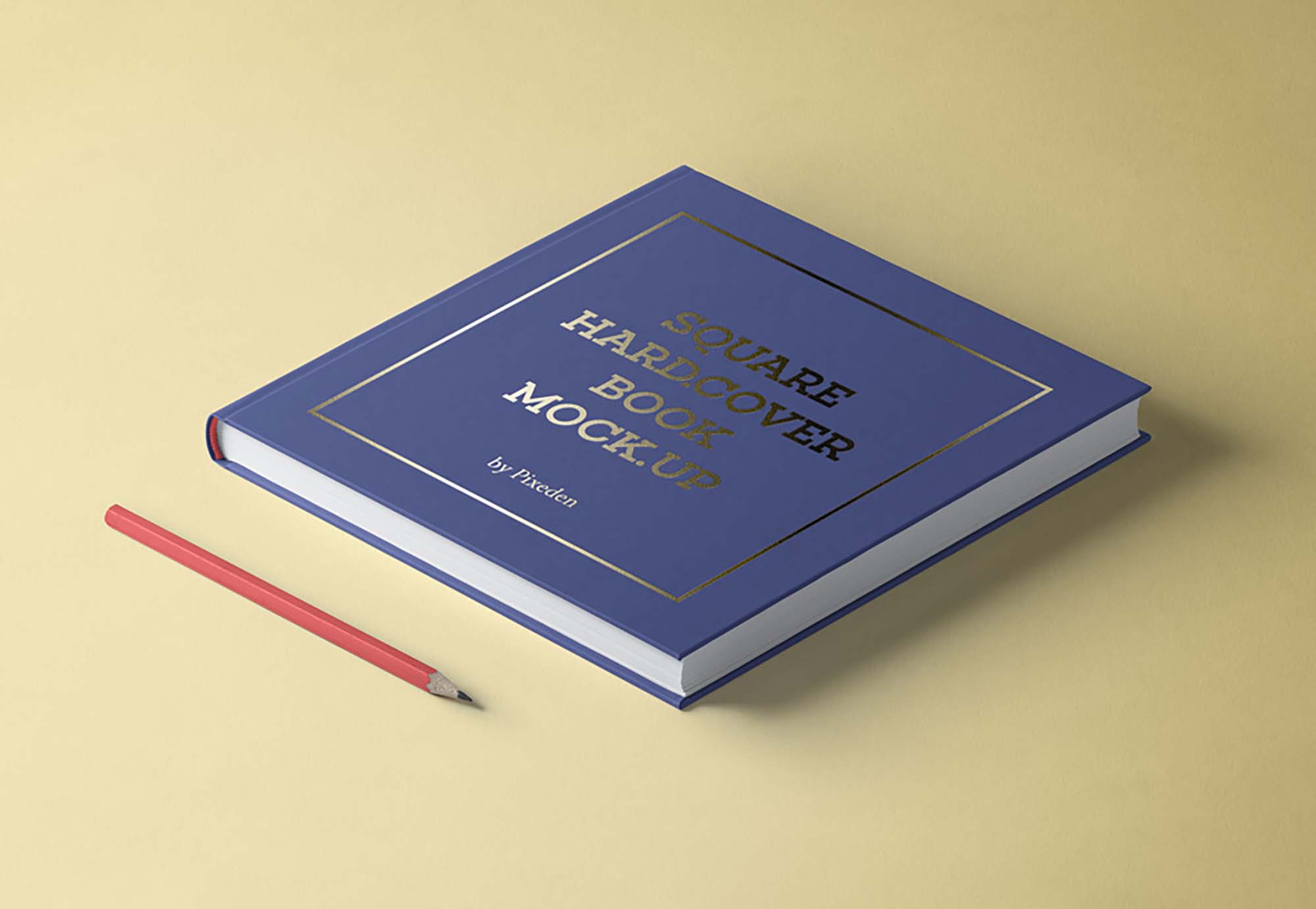 Square Isometric Hardcover Book Mockup